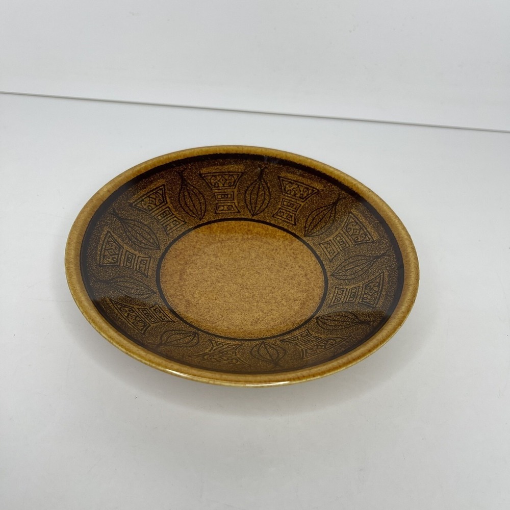 Taylor Smith & Taylor Dessert Bowl Cannes Atomic Onion Brown Vintage‎ Retro MCM